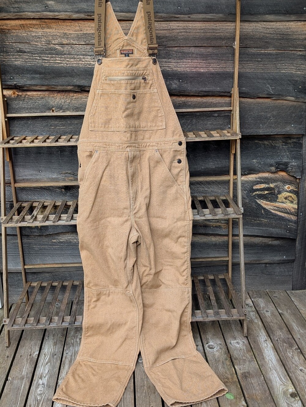 Patagonia Men's Hemp Canvas Work Overalls Size 34 Brown Tan